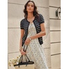 image:imageGRACE KARIN Women Short Sleeve Cardigan 2026 Summer Knitted Sweater Tops Basic Crew Neck Crop Outfits01 Black White