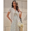 image:imageGRACE KARIN Women Short Sleeve Cardigan 2026 Summer Knitted Sweater Tops Basic Crew Neck Crop OutfitsApricot Black