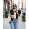 image:imageGRACE KARIN Women Short Sleeve Cardigan 2026 Summer Knitted Sweater Tops Basic Crew Neck Crop OutfitsBlack
