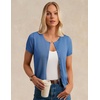 image:imageGRACE KARIN Women Short Sleeve Cardigan 2026 Summer Knitted Sweater Tops Basic Crew Neck Crop OutfitsBlue
