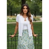 image:imageGRACE KARIN Women Short Sleeve Cardigan 2026 Summer Knitted Sweater Tops Basic Crew Neck Crop OutfitsBright White