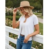 image:imageGRACE KARIN Women Short Sleeve Cardigan 2026 Summer Knitted Sweater Tops Basic Crew Neck Crop OutfitsBright White