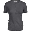 image:imageGRACE KARIN Women Short Sleeve Cardigan 2026 Summer Knitted Sweater Tops Basic Crew Neck Crop OutfitsGray Heather