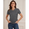 image:imageGRACE KARIN Women Short Sleeve Cardigan 2026 Summer Knitted Sweater Tops Basic Crew Neck Crop OutfitsGray Heather
