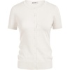 image:imageGRACE KARIN Women Short Sleeve Cardigan 2026 Summer Knitted Sweater Tops Basic Crew Neck Crop OutfitsIvory