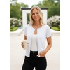 image:imageGRACE KARIN Women Short Sleeve Cardigan 2026 Summer Knitted Sweater Tops Basic Crew Neck Crop OutfitsIvory