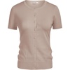 image:imageGRACE KARIN Women Short Sleeve Cardigan 2026 Summer Knitted Sweater Tops Basic Crew Neck Crop OutfitsKhaki