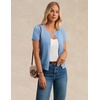 image:imageGRACE KARIN Women Short Sleeve Cardigan 2026 Summer Knitted Sweater Tops Basic Crew Neck Crop OutfitsLight Blue