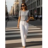 image:imageGRACE KARIN Women Short Sleeve Cardigan 2026 Summer Knitted Sweater Tops Basic Crew Neck Crop OutfitsLight Gray
