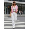 image:imageGRACE KARIN Women Short Sleeve Cardigan 2026 Summer Knitted Sweater Tops Basic Crew Neck Crop OutfitsLight Pink