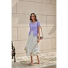 image:imageGRACE KARIN Women Short Sleeve Cardigan 2026 Summer Knitted Sweater Tops Basic Crew Neck Crop OutfitsLight Purple
