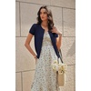image:imageGRACE KARIN Women Short Sleeve Cardigan 2026 Summer Knitted Sweater Tops Basic Crew Neck Crop OutfitsNavy