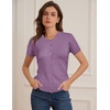 image:imageGRACE KARIN Women Short Sleeve Cardigan 2026 Summer Knitted Sweater Tops Basic Crew Neck Crop OutfitsPurple
