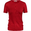 image:imageGRACE KARIN Women Short Sleeve Cardigan 2026 Summer Knitted Sweater Tops Basic Crew Neck Crop OutfitsRed
