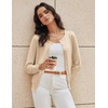 image:imageGRACE KARIN Womens Long Sleeve Knit Cardigan Sweaters Casual Dressy Open Front Button Down Cardigans Spring OutfitsApricot