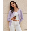 image:imageGRACE KARIN Womens Long Sleeve Knit Cardigan Sweaters Casual Dressy Open Front Button Down Cardigans Spring OutfitsLight Purple