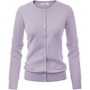 image:imageGRACE KARIN Womens Long Sleeve Knit Cardigan Sweaters Casual Dressy Open Front Button Down Cardigans Spring OutfitsLight Purple