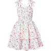 image:imageGRACE KARIN Girls Floral Smocked Dress Summer Layered Tie Shoulder Bowknot Flowy Dresses for 714 YearsWhite Pink Floral