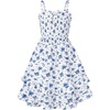 White Blue Floral