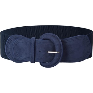 image:imageGRACE KARIN Belts for Women Suede Elastic Wide Belt Vintage Stretchy Chunky Buckle Belts SXXLSuedenavy Blue