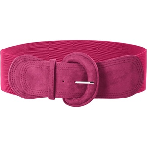 image:imageGRACE KARIN Belts for Women Suede Elastic Wide Belt Vintage Stretchy Chunky Buckle Belts SXXLSuederose