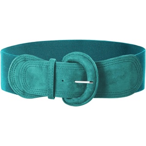 image:imageGRACE KARIN Belts for Women Suede Elastic Wide Belt Vintage Stretchy Chunky Buckle Belts SXXLSuedeteal