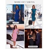 image:imageGRACE KARIN Church Dresses for WomenRuffle Short Sleeve Work DressRuched Bodycon Business Midi DressBlack