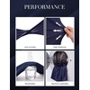 image:imageGRACE KARIN Church Dresses for WomenRuffle Short Sleeve Work DressRuched Bodycon Business Midi DressNavy Blue