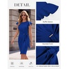 image:imageGRACE KARIN Church Dresses for WomenRuffle Short Sleeve Work DressRuched Bodycon Business Midi DressRoyal Blue