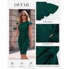 image:imageGRACE KARIN Church Dresses for WomenRuffle Short Sleeve Work DressRuched Bodycon Business Midi DressVerdant Green