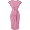 image:imageGRACE KARIN Church Dresses for WomenRuffle Short Sleeve Work DressRuched Bodycon Business Midi DressGray Pink