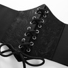 image:imageGRACE KARIN Laceup Cinch Belt Tied Corset Elastic Waist BeltBlackjacquard