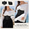 image:imageGRACE KARIN Laceup Cinch Belt Tied Corset Elastic Waist BeltBlackjacquard