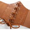 image:imageGRACE KARIN Laceup Cinch Belt Tied Corset Elastic Waist BeltBrownjacquard