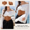 image:imageGRACE KARIN Laceup Cinch Belt Tied Corset Elastic Waist BeltBrownjacquard