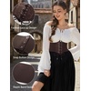 image:imageGRACE KARIN Laceup Cinch Belt Tied Corset Elastic Waist BeltCoffeejacquard