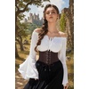 image:imageGRACE KARIN Laceup Cinch Belt Tied Corset Elastic Waist BeltCoffeejacquard