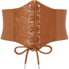 image:imageGRACE KARIN Laceup Cinch Belt Tied Corset Elastic Waist BeltBrownjacquard