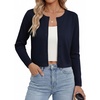 image:imageGRACE KARIN Cropped Cardigan Sweaters for Women Cotton Bolero Shrugs for Dresses Summer Outfits Fashion Clothes 2026Navy Blue