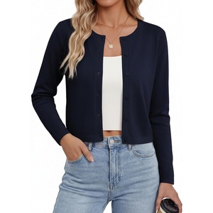 image:imageGRACE KARIN Cropped Cardigan Sweaters for Women Cotton Bolero Shrugs for Dresses Summer Outfits Fashion Clothes 2026Navy Blue