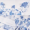 image:imageGRACE KARIN Girls Floral Summer Dresses Flutter Sleeve Maxi Smocked Flower Holiday Flowy Dress 716YBlue Floral