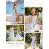 image:imageGRACE KARIN Girls Floral Summer Dresses Flutter Sleeve Maxi Smocked Flower Holiday Flowy Dress 716YBlue Flower