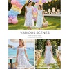 image:imageGRACE KARIN Girls Floral Summer Dresses Flutter Sleeve Maxi Smocked Flower Holiday Flowy Dress 716YBlue Flower