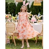 image:imageGRACE KARIN Girls Floral Summer Dresses Flutter Sleeve Maxi Smocked Flower Holiday Flowy Dress 716YRose Red Floralorange