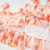 image:imageGRACE KARIN Girls Floral Summer Dresses Flutter Sleeve Maxi Smocked Flower Holiday Flowy Dress 716YRose Red Floralorange