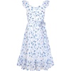 image:imageGRACE KARIN Girls Floral Summer Dresses Flutter Sleeve Maxi Smocked Flower Holiday Flowy Dress 716YBlue Flower