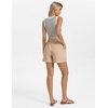 image:imageGRACE KARIN Linen Shorts for Women Summer Beach Vacation Aline Wide Leg High Waist Shorts Comfy Lounge with PocketsApricot