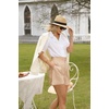 image:imageGRACE KARIN Linen Shorts for Women Summer Beach Vacation Aline Wide Leg High Waist Shorts Comfy Lounge with PocketsApricot