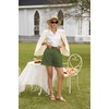 image:imageGRACE KARIN Linen Shorts for Women Summer Beach Vacation Aline Wide Leg High Waist Shorts Comfy Lounge with PocketsArmy Green