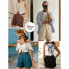 image:imageGRACE KARIN Linen Shorts for Women Summer Beach Vacation Aline Wide Leg High Waist Shorts Comfy Lounge with PocketsBeige